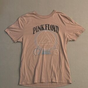 Psych Classic Rock Band Pink Floyd 1973 Tour Graphic T-Shirt Mauve Brown Mens M